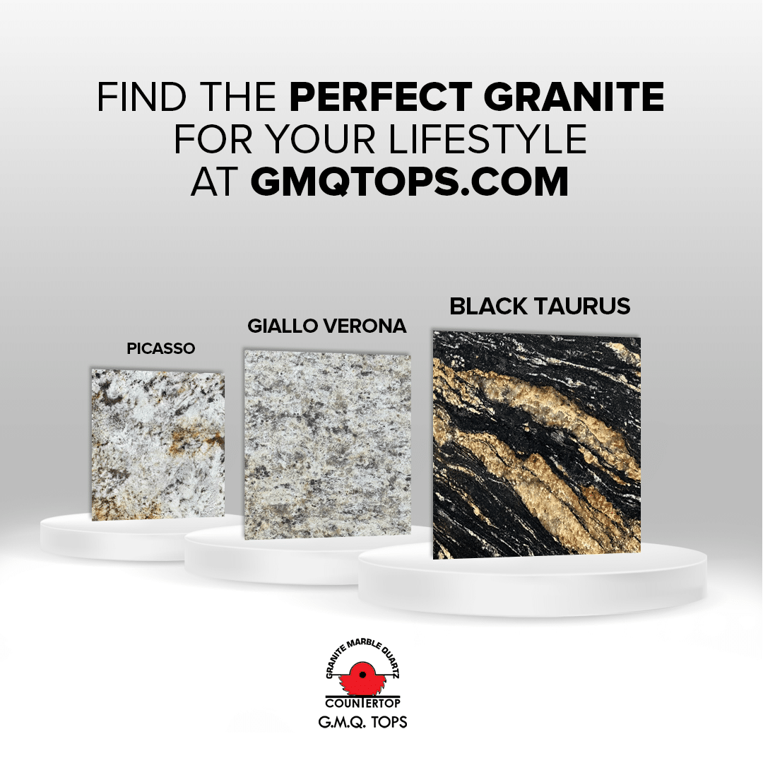 Find the perfect granite by GMQ Tops!