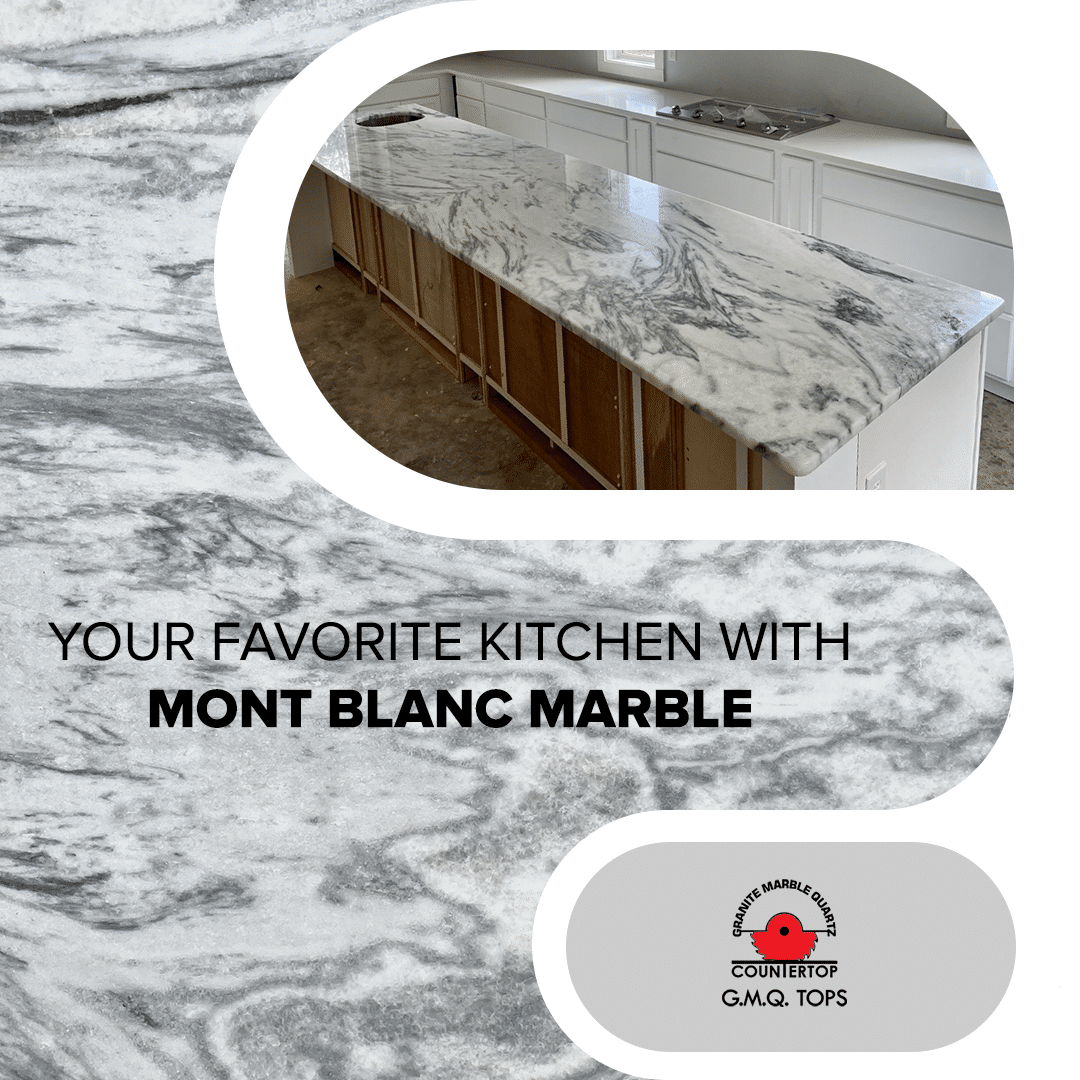 Your favorite kitchen with MONT BLANC MARBLE