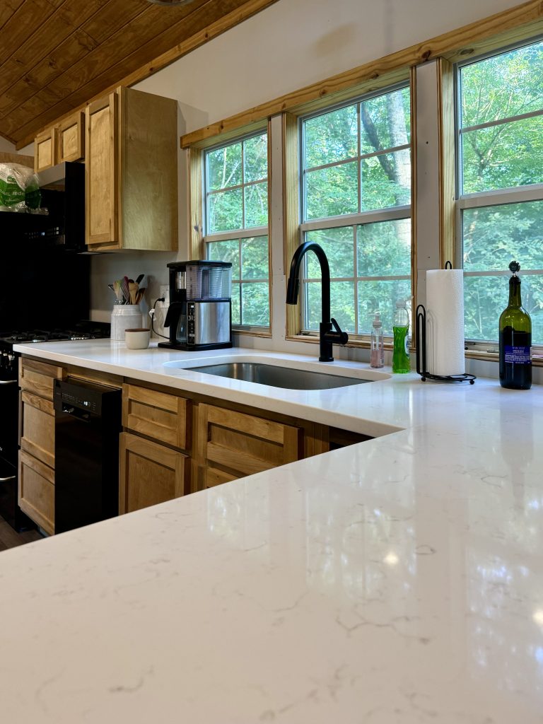 Carrara Bianco Quartz countertops